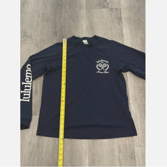 Lululemon Layered Long Sleeve TShirt Tennis Club True Navy Performance 4 - Picture 8 of 8